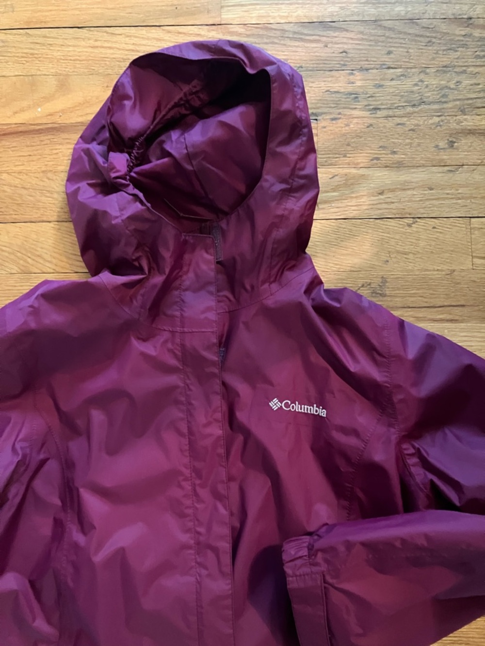 Columbia women’s burgundy plum waterproof rain jacket coat M SALE - Picture 2 of 9